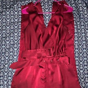 Charlotte Russe Belted & Pockets Size M Jumpsuit